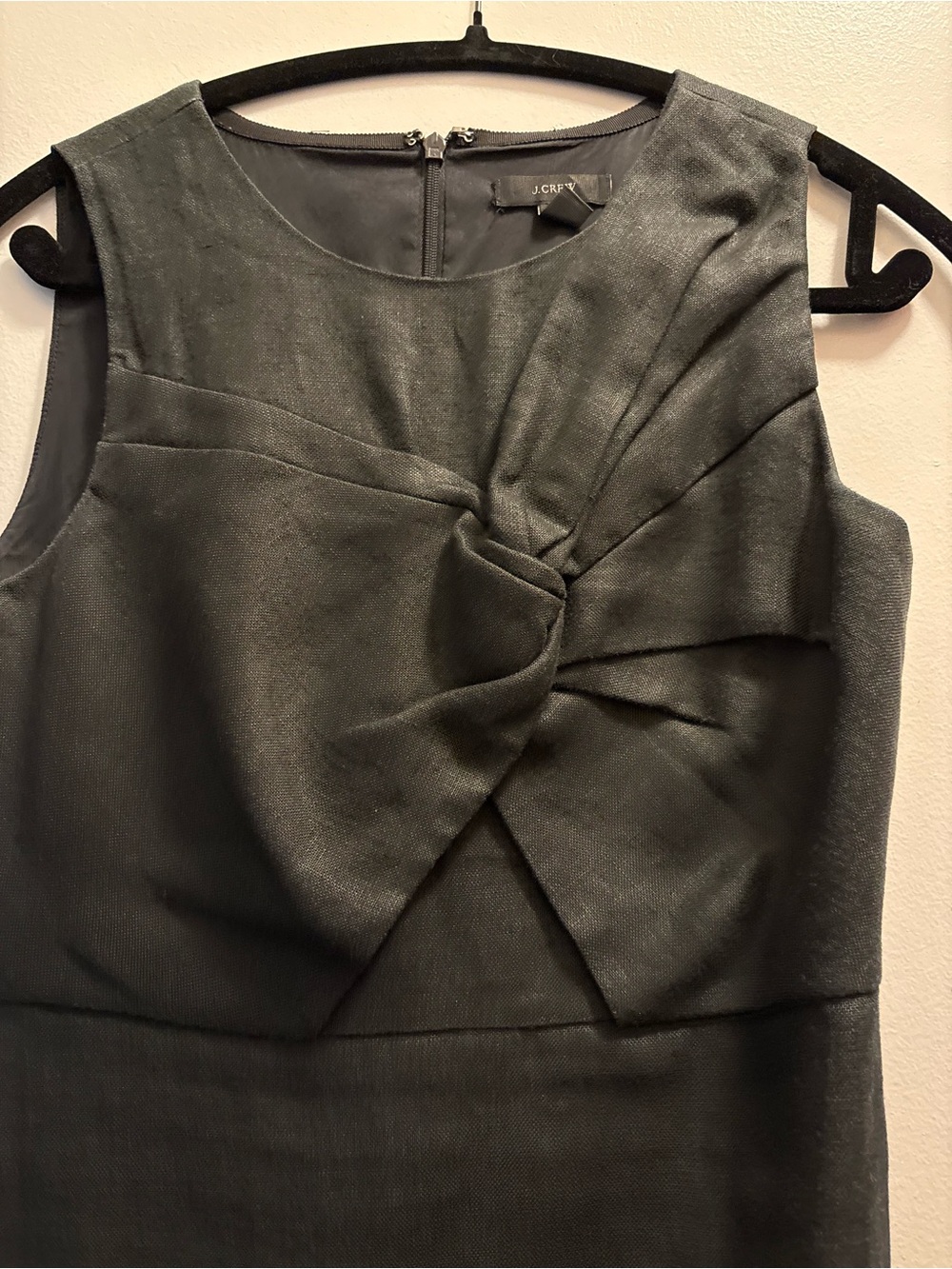 J. Crew Sleeveless Twist-Front Sheath Dress in Black